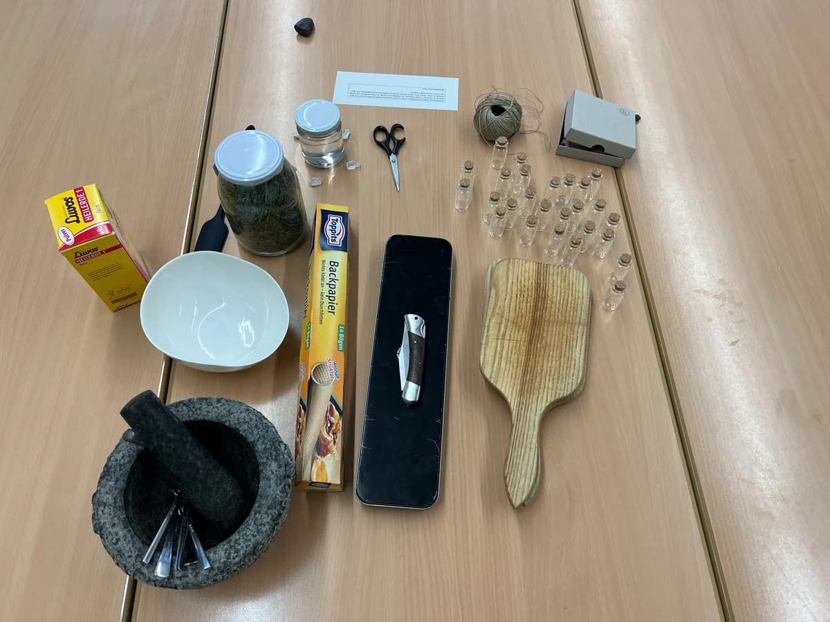 Workshop in der HLW Marienberg: Heilpflanzen - ihr Wesen, ihre Wirkung, ihre Verarbeitung ... Galeriebild 1